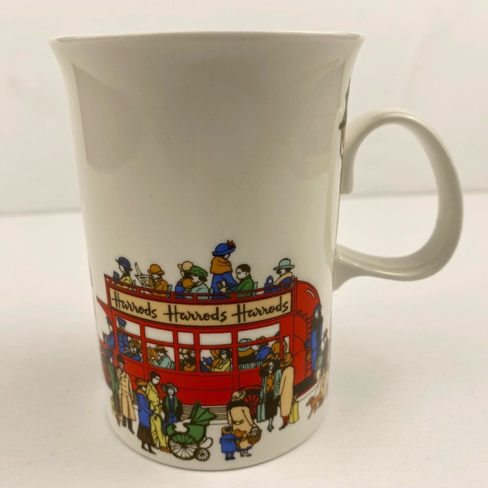 Harrods of London Double Decker Bus Bone China Tea Coffee Mug